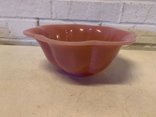Vintage Antique Chinese Republic Period Pink Peking Glass Bowl Marked China 2