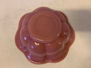 Vintage Antique Chinese Republic Period Pink Peking Glass Bowl Marked China 7