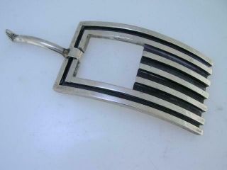Mexican 970 Sterling Silver Belt Buckle by ANTONIO PINEDA Taxco 3