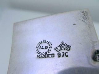 Mexican 970 Sterling Silver Belt Buckle by ANTONIO PINEDA Taxco 6