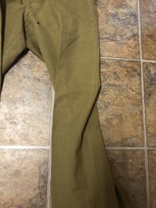WW2 US Army Man ' s Uniform Complete Wool 34x31 Pant 15x32 Shirt 6