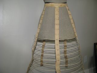 Fabulous Old Antique Skirt Hoop For Display Or Dress Form Cage Crinoline Wire