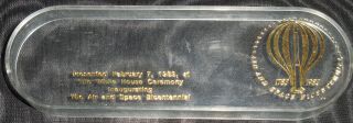 Rare Reagan Space Pen Gift Commemorating the 200th Anniversary of Manned Flight 3