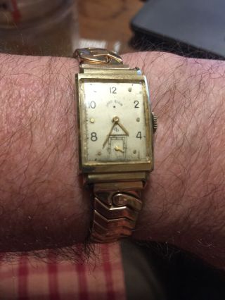 Estate Vtg 1940s Lord Elgin 14k Gold Men 