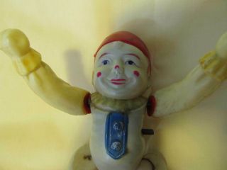 Vintage 1940 ' s Occupied Japan Celluloid Wind Up Child Clown Toy - No Key 2
