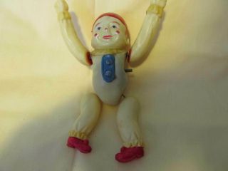 Vintage 1940 ' s Occupied Japan Celluloid Wind Up Child Clown Toy - No Key 5