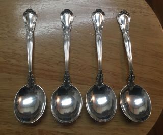 4pc Gorham Chantilly 147 Gm Sterling Silver Cream Soup/gumbo Spoon No Mono