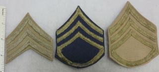 Set of 5 CBI Theater Made US ARMY SERGEANT STRIPES PATCHES CHINA BURMA INDIA 3