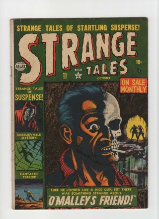 Strange Tales 11 Vintage Marvel Atlas Comic Smoking Skeleton Cover Horror 10c