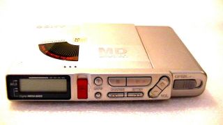 Vintage Sony Md Minidisc Walkman Recorder Mz - R37,  Silver Color