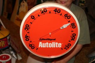 Vintage Autolite Ford Spark Plugs Gas Oil 13 " Thermometer Sign