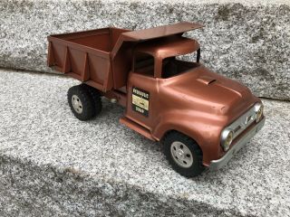 Vintage 1957 Tonka Bronze Hydraulic Dump Toy Truck Pressed Steel 3