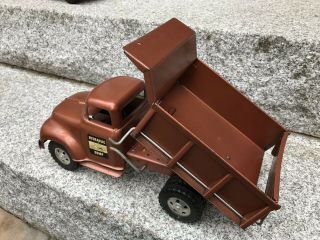 Vintage 1957 Tonka Bronze Hydraulic Dump Toy Truck Pressed Steel 4