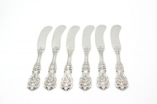 Set Of 6 Reed & Barton Sterling Silver Francis I Butter Spreaders No Res 5327