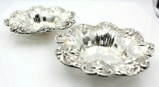 Set Of 2 Reed & Barton Francis I Sterling Silver Salt Cellar Bowls Nr 5307