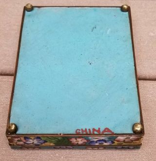 Antique Chinese Cloisonne Mille Fleur Divided Box 19th C. 3