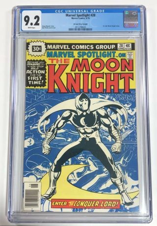 Marvel Spotlight 28 30 Cent Price Variant Cgc 9.  2 1st Solo Moon Knight Rare