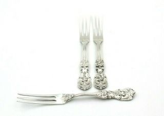 SET OF 3 ANTIQUE STERLING SILVER REED & BARTON FRANCIS I BERRY FORKS 5319 4