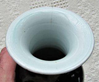 Antique Chinese Mirror Black Porcelain Vase 6