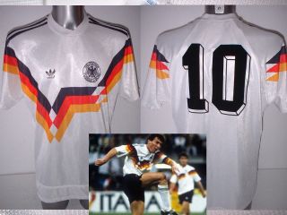 West Germany Matthaus Shirt Jersey Soccer Trikot Adidas Large World Cup Vintage
