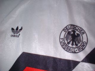 West Germany Matthaus Shirt Jersey Soccer Trikot Adidas Large World Cup Vintage 6