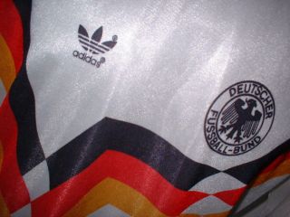 West Germany Matthaus Shirt Jersey Soccer Trikot Adidas Large World Cup Vintage 7