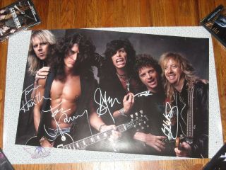 Vintage Aerosmith Signed Autographed Concert Tour Poster All 5 Tyler Perry Rock
