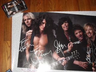 VINTAGE AEROSMITH SIGNED AUTOGRAPHED CONCERT TOUR POSTER ALL 5 TYLER PERRY ROCK 3
