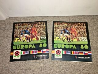 Vintage Panini Europa 80 Album 9 Cards Missing,  Another With 46 Cards Loft Find