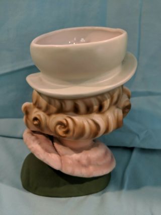 Rare Vintage Teen Lady Head Vase Relpo K18357 