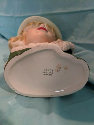 Rare Vintage Teen Lady Head Vase Relpo K18357 