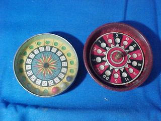 2 - 1930s Roulette Wheels Dime Store Toys Dexterity Game Made In Germany
