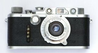 Vintage Tower Type 3 Nicca Rangefinder Film Camera With Leitz Elmar F3.  5 Lens
