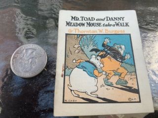 Antique Thornton Burgess Cracker Jack Sized Book - Mr.  Toad And Danny - 1914