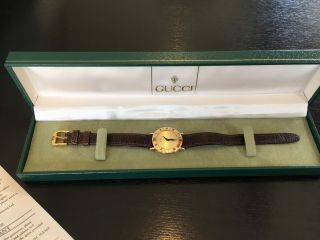 Vintage Gucci 3000l Gold Plated Ladies Quartz Watch 1539