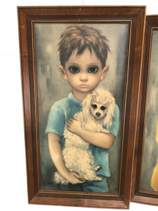 Vintage Big Eyes Margaret Walter KEANE The Stray No Dogs Allowed Art Prints MCM 2