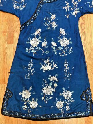 Antique Vintage Chinese hand embroidered robe kimono China 2