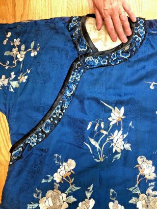 Antique Vintage Chinese hand embroidered robe kimono China 3