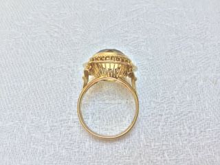 Vintage 1960’s Splendid Large Citrine 9ct Gold Ring - Hallmarked