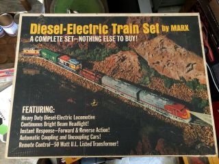 Vintage Marx Diesel Electric O Gauge Train Set