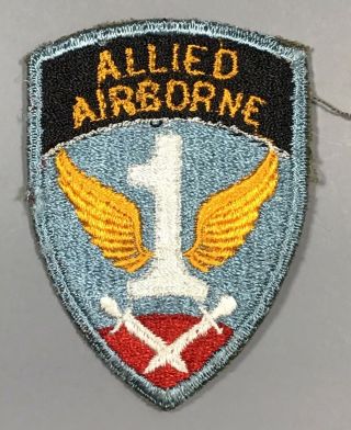 Wwii 1st Allied Airborne Patch Cut Edges No Glow