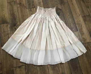 Vintage Ewa I Walla Stitch Detail Skirt Cream Size Small Medium Large