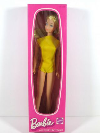 Nib Barbie Doll 1973 European Issue Vintage Twist N Turn Tnt
