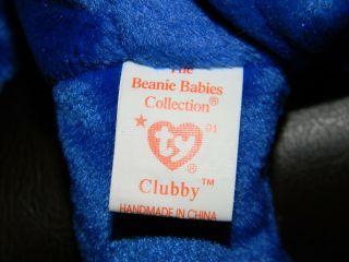 Rare Beanie Baby - Clubby 7