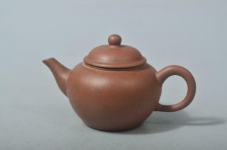 T4910: Xf Chinese Brown Pottery Teapot Kyusu Sencha,  Tea Ceremony