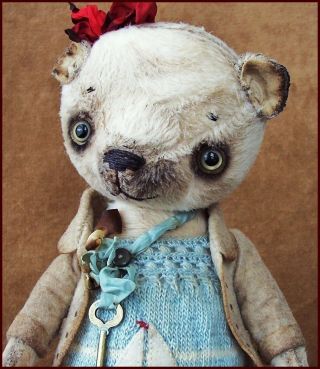 Ready To Ship Alla Bears Artist Old Antique Teddy Bear Art Doll Toy Decor Boat