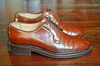 Rare | Silvano Lattanzi 7.  5 Ravello Brown Horween Shell Cordovan Blucher Derby