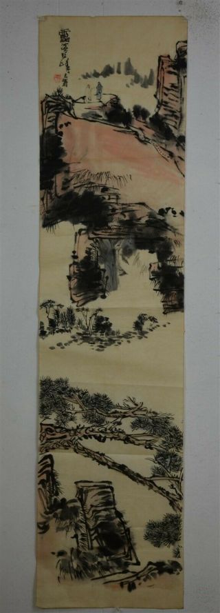 Rare Large Chinese Painting Signed Master Pan Tianshou Unframed T8911