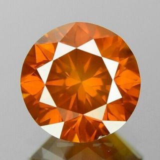 1.  22 Cts Rare Sparkling Fancy Vivid Orange Color Natural Diamond