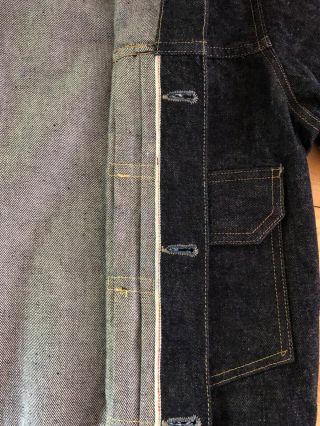 Vintage LVC levis 507xx Type 2 Big E selvedge denim jacket made in USA 5